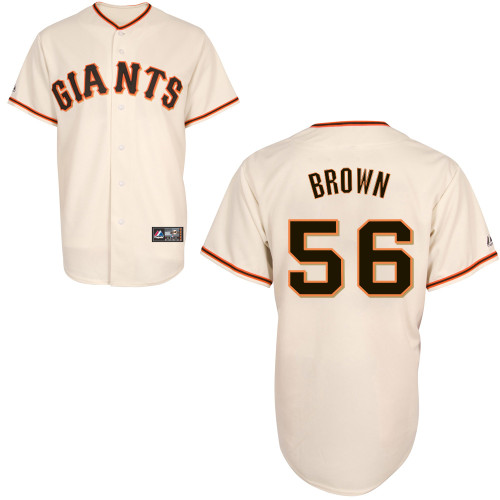 Gary Brown #56 Youth Baseball Jersey-San Francisco Giants Authentic Home White Cool Base MLB Jersey